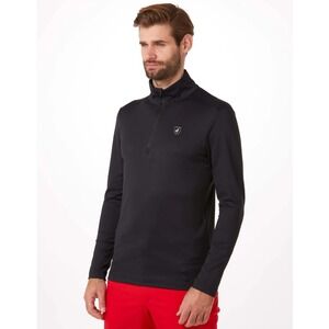 Toni Sailer Brendan Baselayer 1/4 Zip Pullover Mens Large Outdoor Skiing Black‎